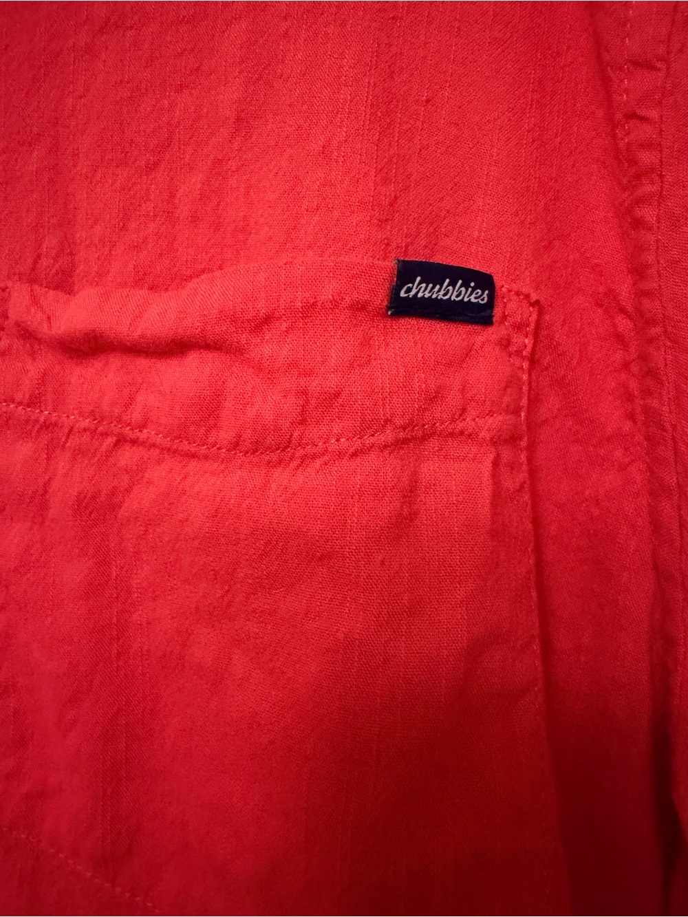 Chubbies Friday button-up, short sleeve shirt - red - size XL - Picture 2 of 9